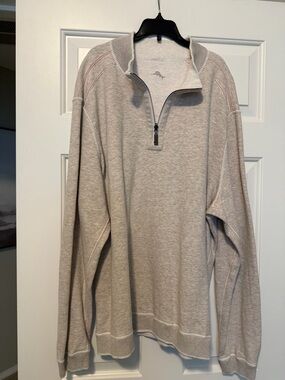 Men's Tommy bahama Quarter-Zip Pullover Sweater - Light Beige size XL